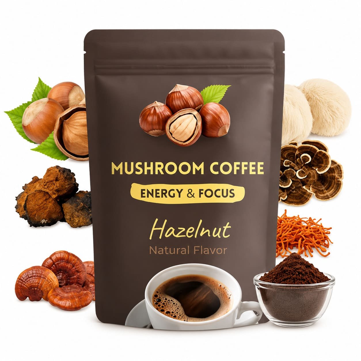 Hazelnut Mushroom Coffee